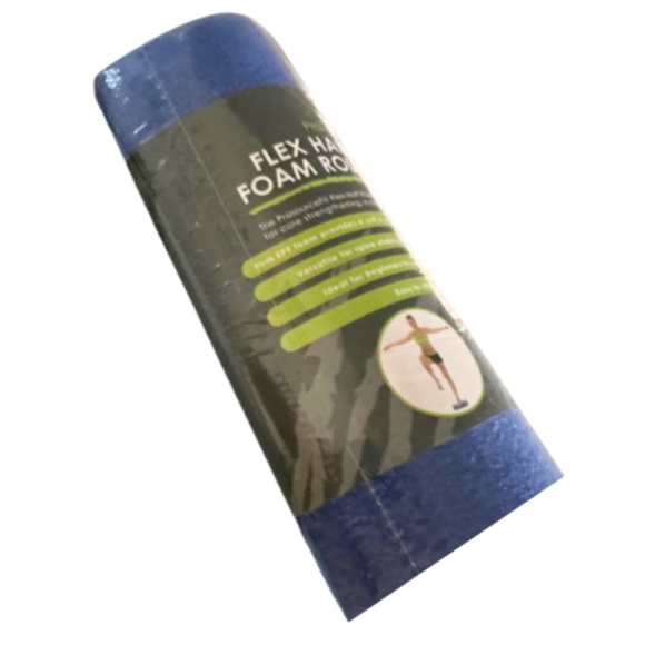 ProsourceFit Flex Half Round Foam Roller – 12" x 3" – Blue - Picture 2 of 4